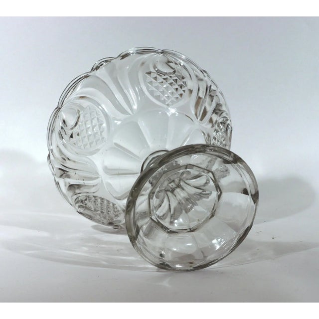 Glass Pressed Glass Compote With Pineapple Pattern, Attributed to the Boston & Sandwich Glass Company For Sale - Image 7 of 11