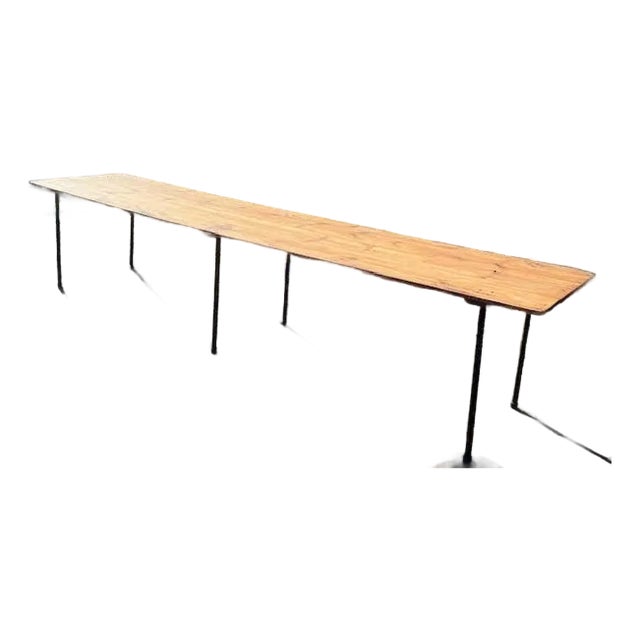 Early 20th Century Pine Feast/Harvest/Library Table For Sale