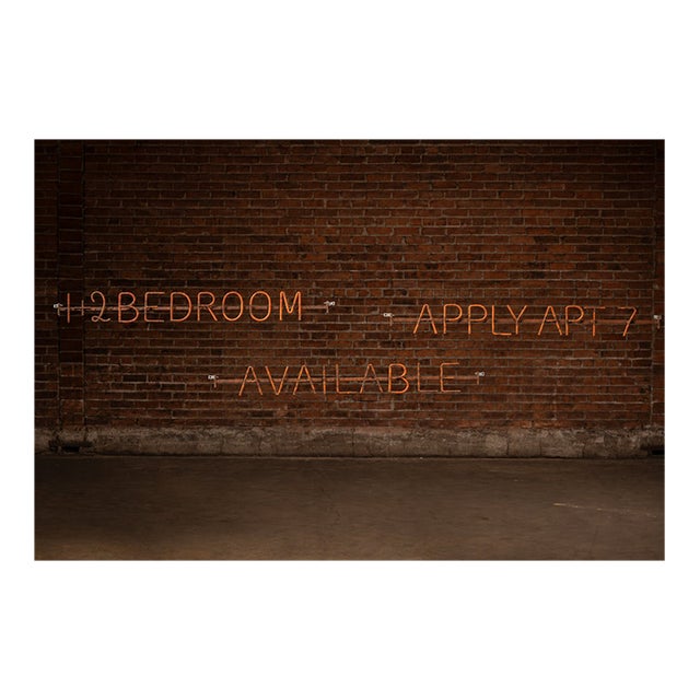 Vintage Industrial Metal Wire Apartment Rental Signs - Set of 3 For Sale