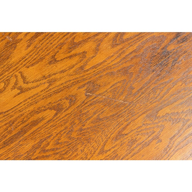 Antique Oak Flat File Cabinet Coffee Table For Sale - Image 14 of 14