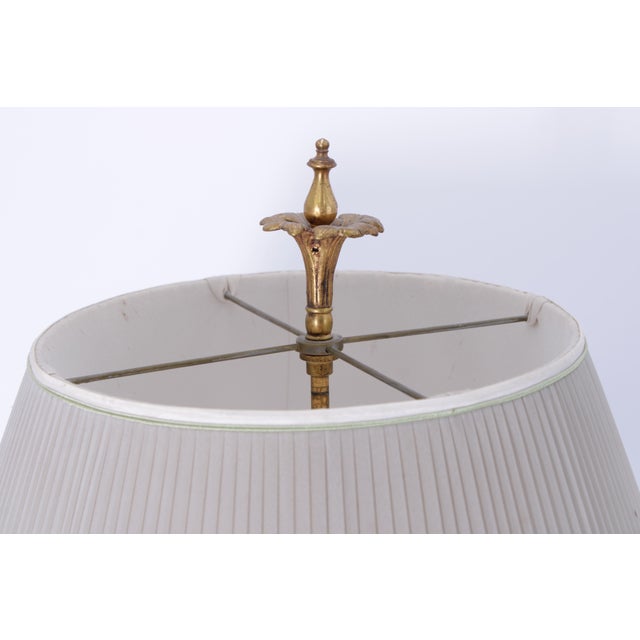 Vintage Marble & Brass 3 Light Table Bouillotte Lamp For Sale - Image 4 of 16