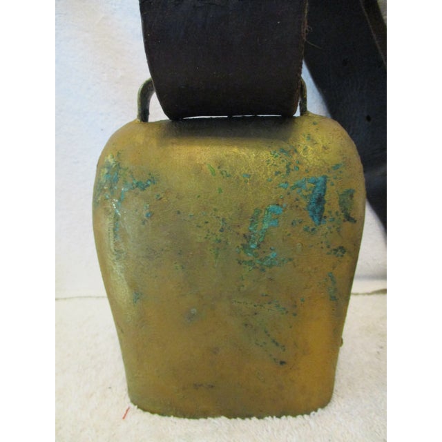 Antique Swiss Hand Forged Copper 6" x 5.5" Cowbell with 52" Heavy Leather Strap These come from the estate of a lifelong...
