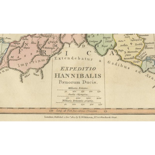 Hannibal's Campaign Map from Wilkinson, London, 1817 For Sale - Image 4 of 10