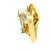 1980s Italian 18k Gold and Diamond Geometric Earrings, Pair For Sale - Image 4 of 10