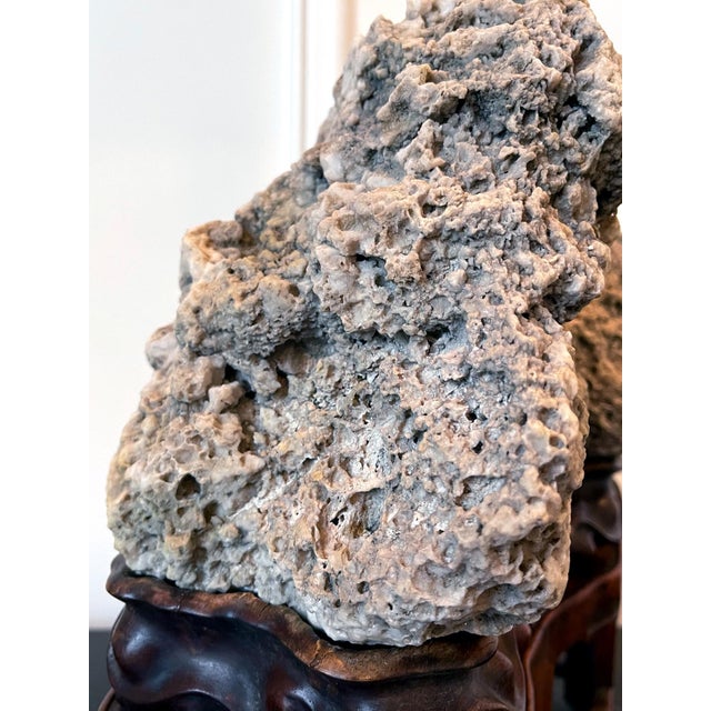 Rare Chinese Kun Scholar Stone on Display Stand For Sale - Image 11 of 18