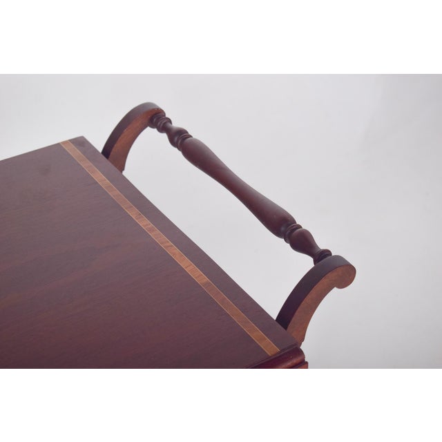 Wood Mid-Century Mahogany Tea Trolley with Side Flaps, 1940s For Sale - Image 7 of 15