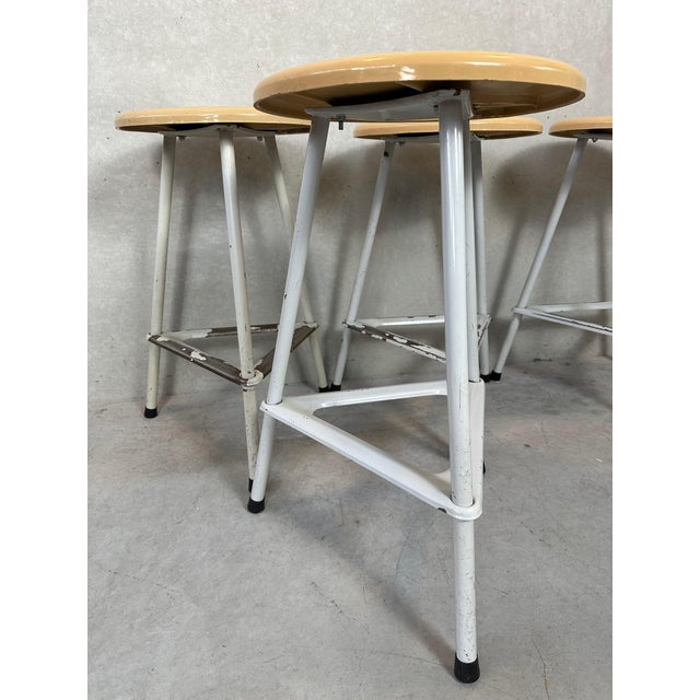 Industrial Stools, Set of 5 For Sale - Image 4 of 8