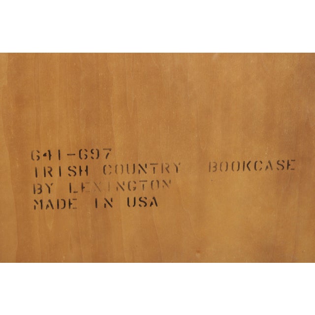 Pair of Lexington Irish Country Cherry Tall Bookcases For Sale - Image 17 of 18