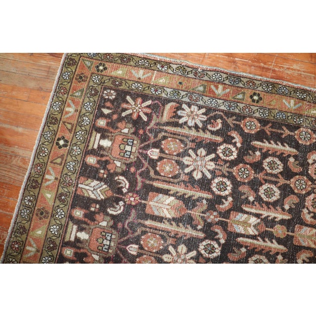 Brown Antique Persian Malayer Wide Runner rug no.j3360 For Sale - Image 10 of 12