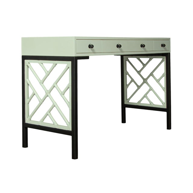 Chippendale Writing Desk - Celery Green For Sale - Image 9 of 9