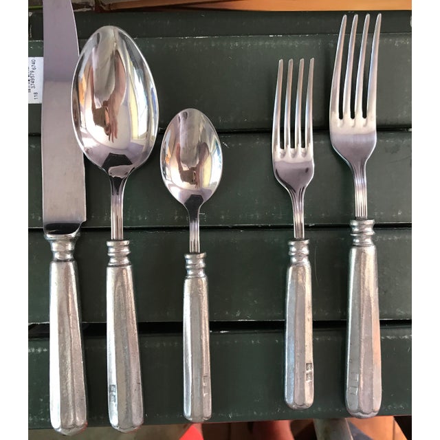Williams Sonoma Alton Pewter Flatware Set of 5 Chairish