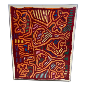 Vintage Mola Textile Framed
