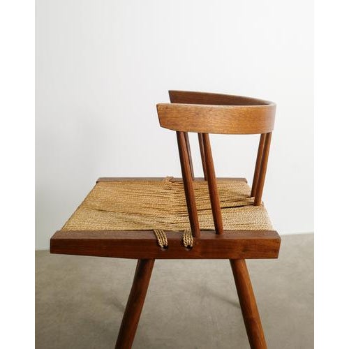 Wood Mid-Century Modern Wooden Grass Chair in Walnut by George Nakashima for Nakashima Studio, 1960s For Sale - Image 7 of 8