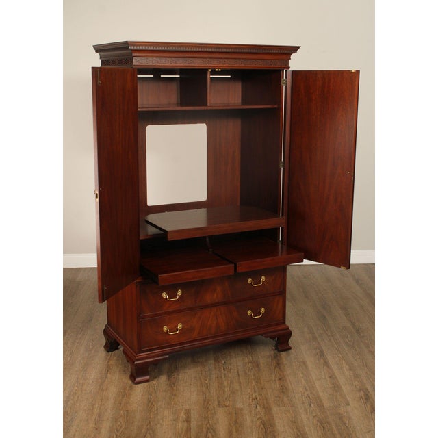 Henkel Harris Henkel Harris Mahogany Entertainment Armoire For Sale - Image 4 of 18