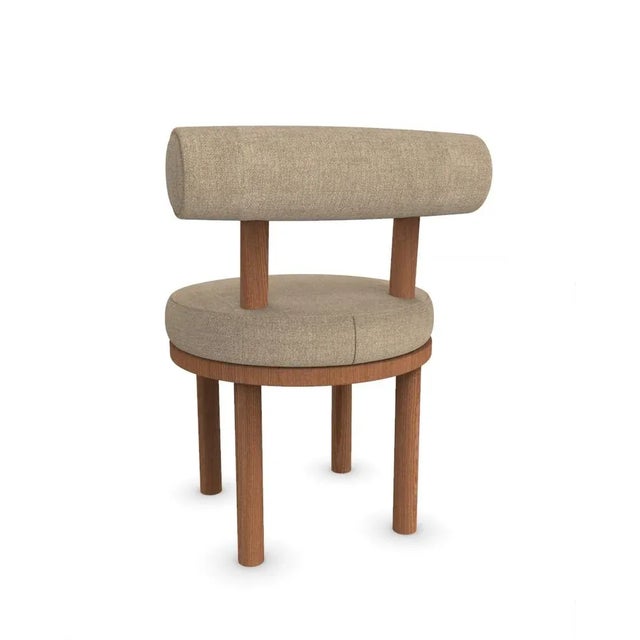 Moca Chair in Famiglia 07 Fabric and Smoked Oak by Studio Rig for Collector For Sale - Image 4 of 6