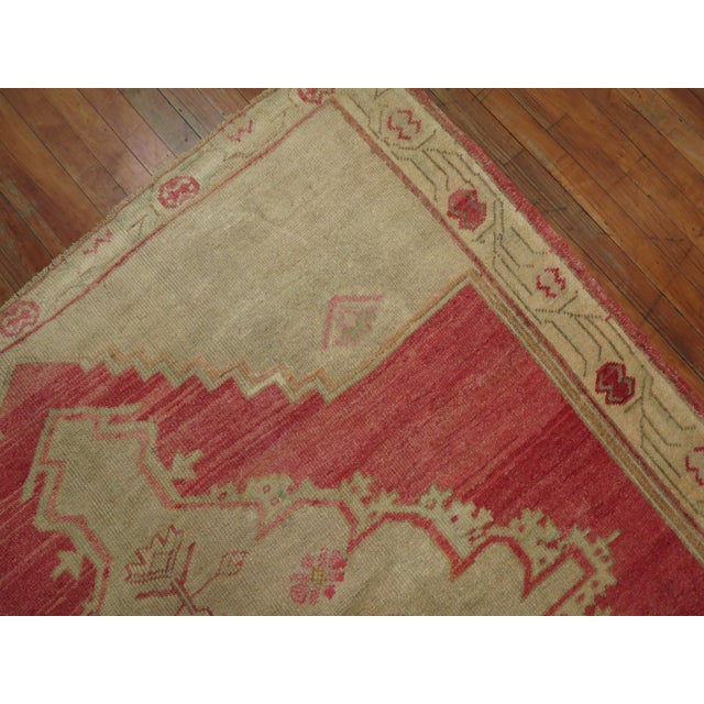 Textile Vintage Zabihi Collection Turkish Pink Gallery Rug - 6'1" x 12'3" For Sale - Image 7 of 10