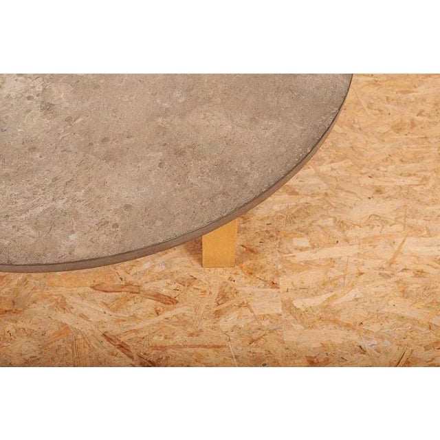 Coffee Table with Solid Beech Frame & Loose Limestone Top, 1960s or 1970s For Sale - Image 9 of 12