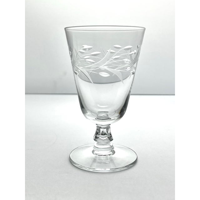 American 1950s Fostoria “Bridal Wreath” Set of 7 Iced Tea Glasses For Sale - Image 3 of 5