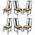 Vintage Italian Ebonized and Cane Seat Dining Chairs – Set of 6 For Sale - Image 4 of 12