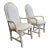 Vintage 1980s American Drew Post Modern Round Back Split Reed Arm Chairs - a Pair For Sale