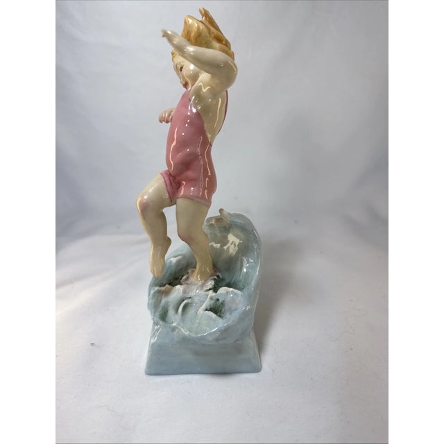Royal Worcester Vintage MCM Royal Worcester July Porcelain Figurine For Sale - Image 4 of 5