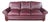 Vintage Hancock & Moore Traditional Red Leather 3 Seater Sofa Rolled Arms For Sale