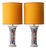 Hand-Painted Trumpet Table Lamps by Boch Frères for Delft, 1950s, Set of 2 For Sale