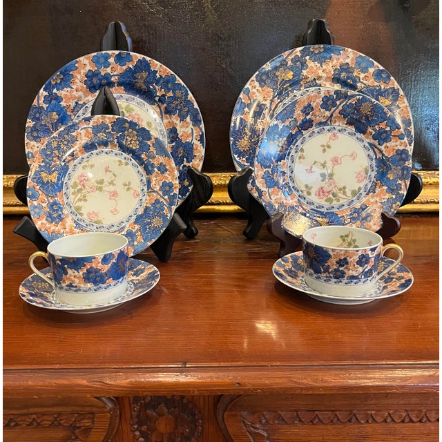 Antique Haviland Dammouse Tea Cups and Saucers Set- C.1880's For Sale - Image 12 of 12