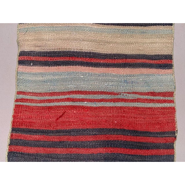 Turkish Narrow Kilim Runner Rug For Sale - Image 5 of 7