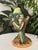 Vintage Italian Majolica Ceramic Parrot Figurine Hand Painted Made in Italy Bird on Branch For Sale - Image 9 of 10