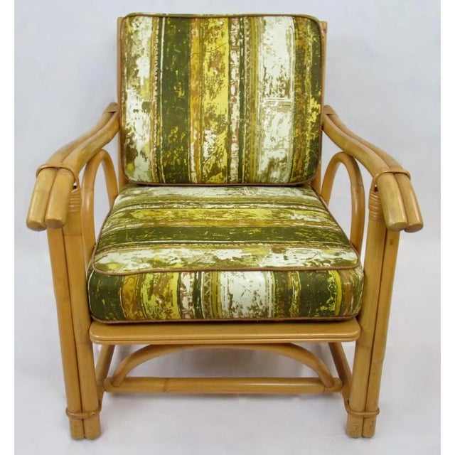 Mid-Century John Wisner Design for Ficks Reed Bentwood Bamboo Rattan Club Lounge Chair For Sale - Image 10 of 18