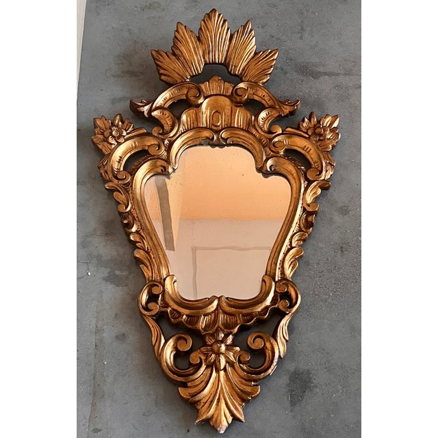 19th Century Antique Gold Cornucopia Mirror For Sale - Image 4 of 7