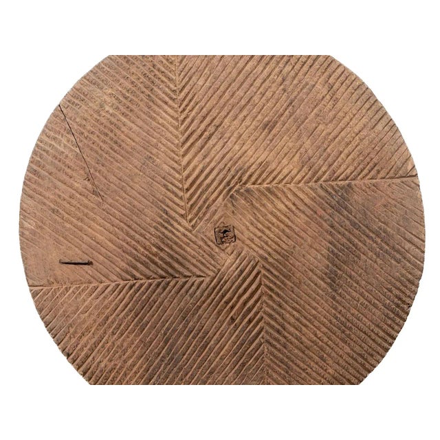 Antique Wheel on Stand III For Sale - Image 4 of 5