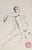 Circa 1960's pen and ink on paper nude study of a man by Max Jordan long time artistic director for Frost Bros. of San...