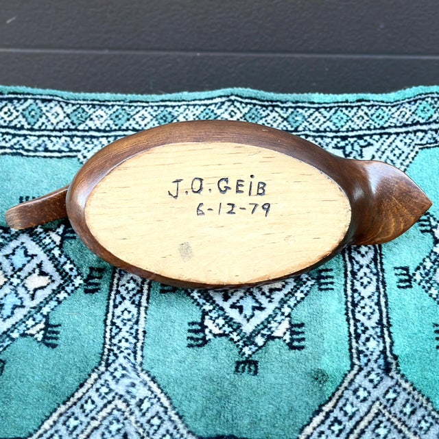 Vintage Signed Hand Carved Rustic Duck Decoy Sculpture For Sale - Image 9 of 10