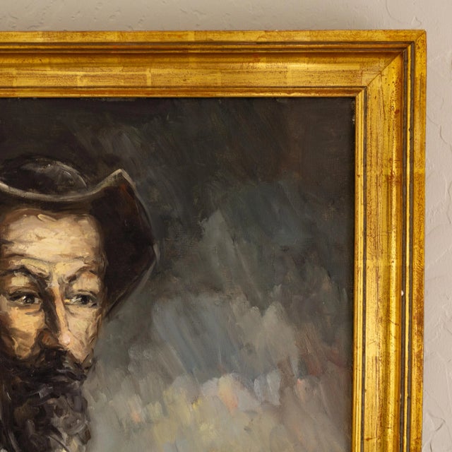 1960s Nocturne E Cobos Don Quixote Portrait Oil Painting | 1962 Framed and Signed For Sale - Image 5 of 13