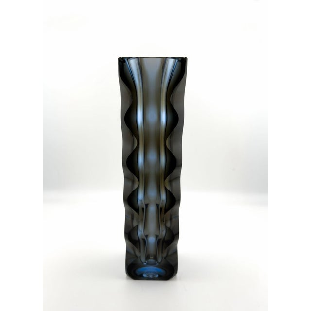 Vintage Optic Glass Vase by Oldrich Lipsky for Exbor, 1960s For Sale In New York - Image 6 of 13