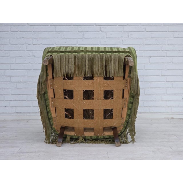 Danish Armchair in Green Furniture Velour, 1960s For Sale - Image 15 of 18