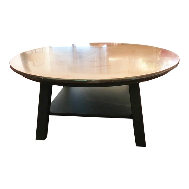 Ethan Allen Copper-Top Coffee Table | Chairish