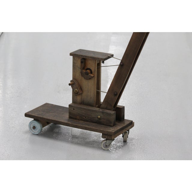 Mid-Century Modern Wooden Mobile Crane Truck, 1950s For Sale - Image 3 of 18