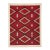 9x12 Modern Navajo Style Geometric Area Rug Handmade Red & Cream Wool Flatweave For Sale