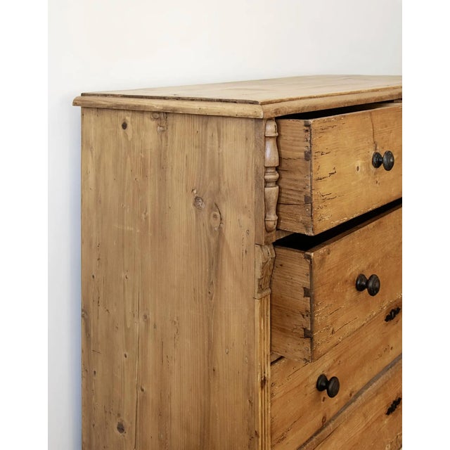 Late 19th Century Large Antique English Pine Chest of Drawers For Sale - Image 5 of 6