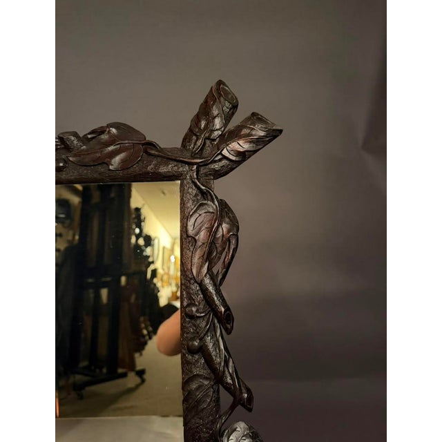 Carved European Faux Bois Mirror With Cherry Motif, Circa 1900 For Sale - Image 12 of 13