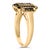 Haus of Brilliance 10K Yellow Gold Plated .925 Sterling Silver 1/2 Cttw Champagne Diamond Step Up Ring - Size 7 For Sale - Image 4 of 6