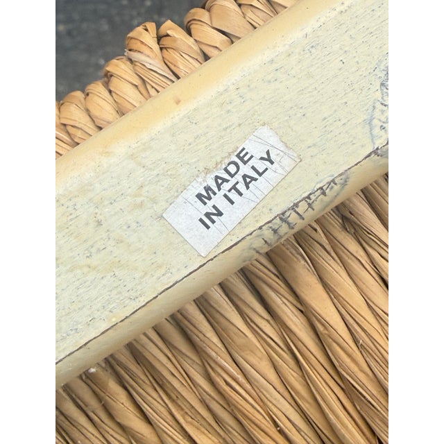 Pair of Italian Painted Rush Seat Armchairs For Sale - Image 11 of 11