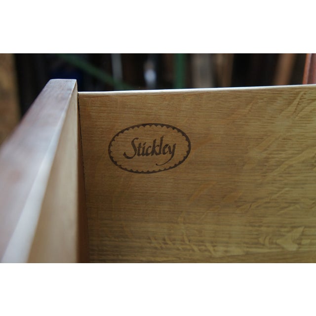 Wood Stickley French Louis Philippe Style Cherry 2 Door Armoire Wardrobe Chest 78" For Sale - Image 7 of 14