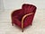 Danish Armchair in Cherry-Red Furniture Velour, 1960s For Sale - Image 12 of 18
