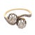 Traditional 1910s Edwardian Diamond 18k Yellow Gold Toi Et Moi Ring, Size 5.75 For Sale - Image 3 of 5