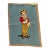 Vintage Handmade Needlepoint Textile Art - Child With Dog For Sale