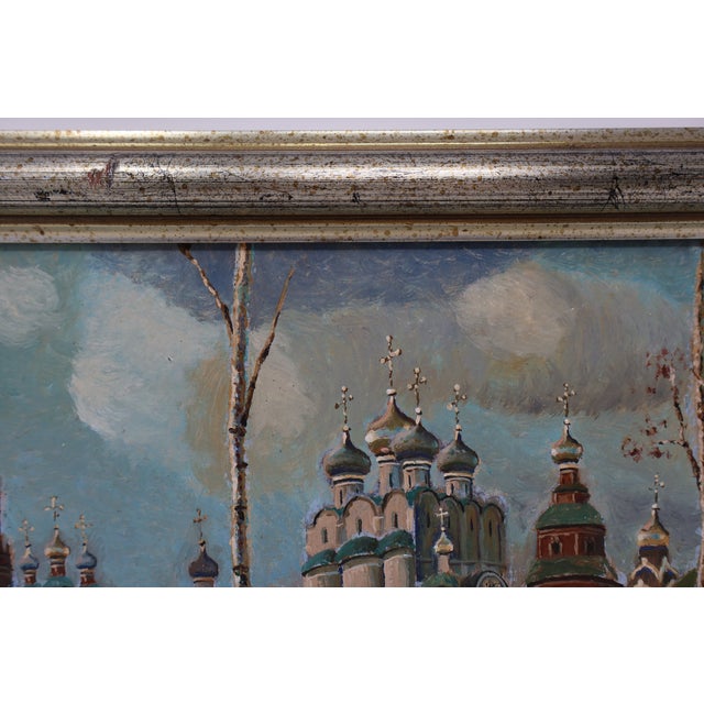 Original Oil Painting of Zagorsk (Sergiev Posad) Monastery Complex, Moscow Provenance, 1992 For Sale - Image 15 of 18
